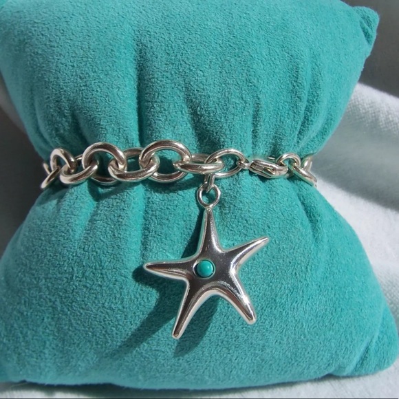Tiffany & Co. Sterling Silver & Turquoise Starfish Bracelet - Picture 5 of 5